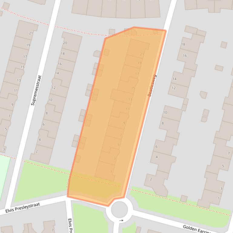 Kaart van postcodegebied 1311JK.