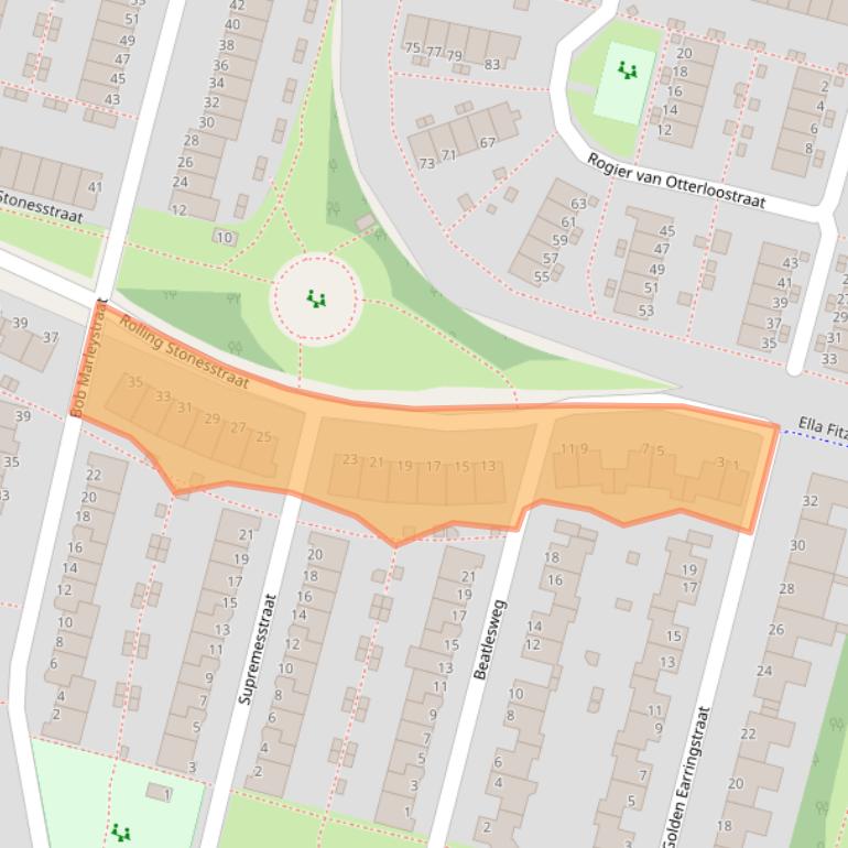 Kaart van postcodegebied 1311JR.