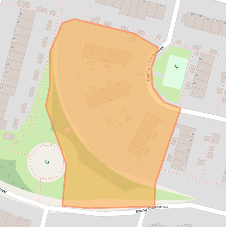 Kaart van postcodegebied 1311JZ.