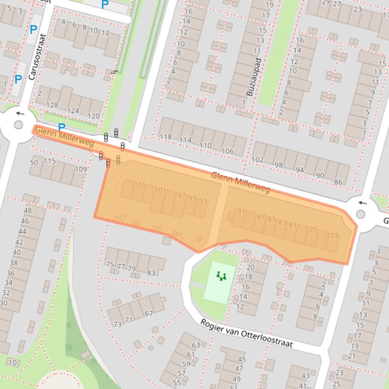 Kaart van postcodegebied 1311KB.