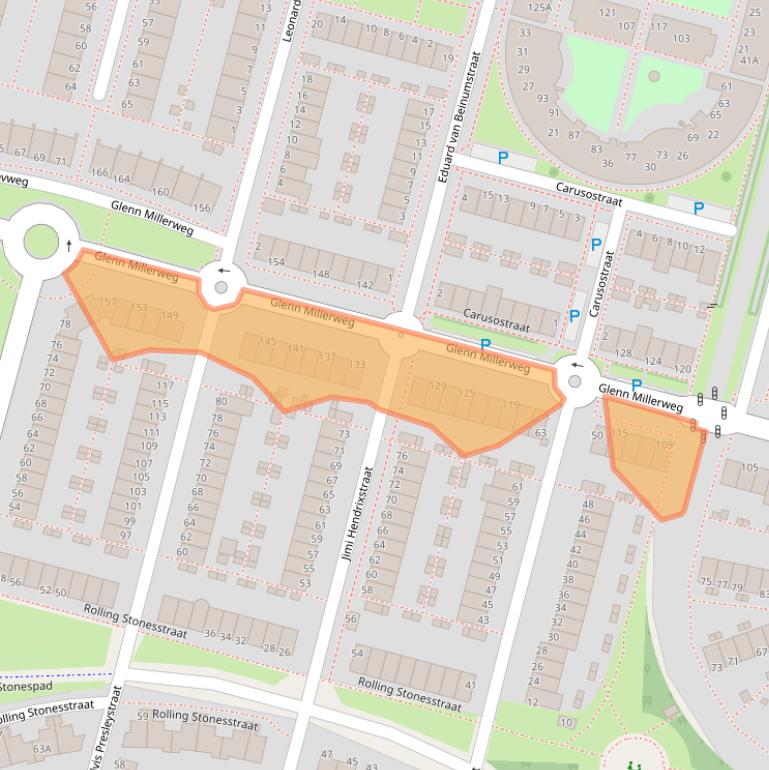 Kaart van postcodegebied 1311KC.