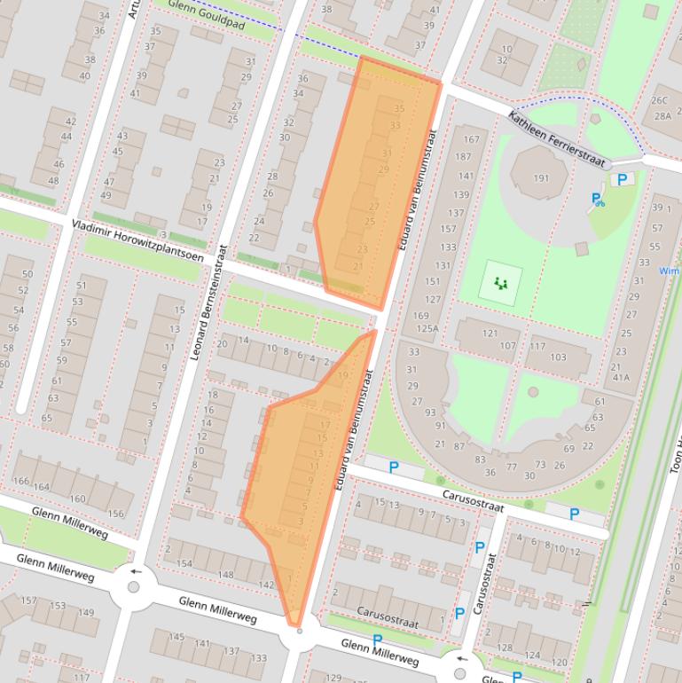 Kaart van postcodegebied 1311KG.