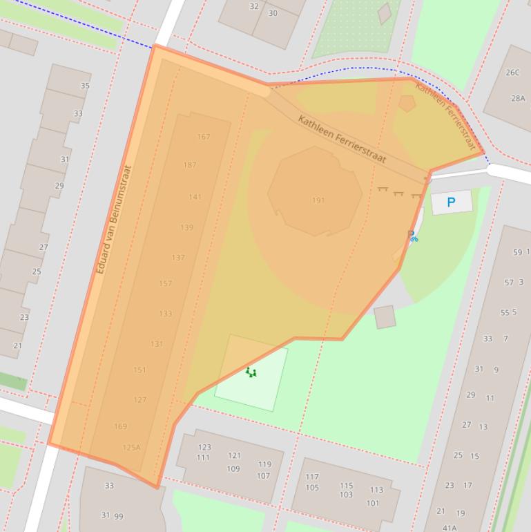 Kaart van postcodegebied 1311KW.