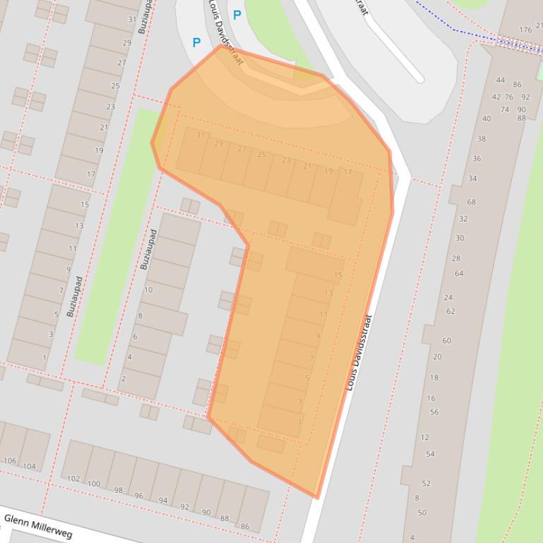 Kaart van postcodegebied 1311KX.