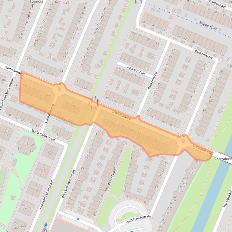 Kaart van postcodegebied 1311LA.