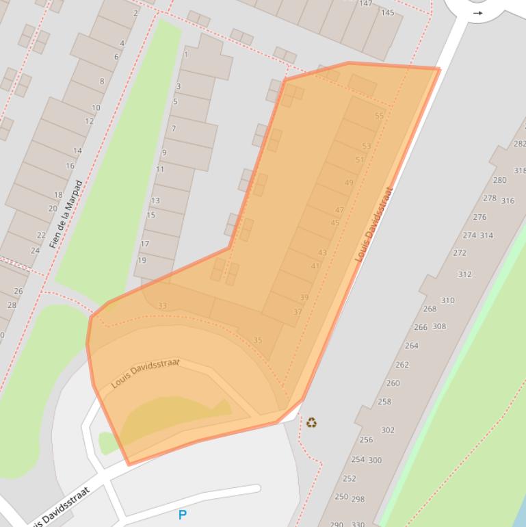 Kaart van postcodegebied 1311LC.