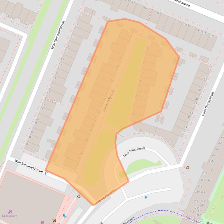 Kaart van postcodegebied 1311LE.