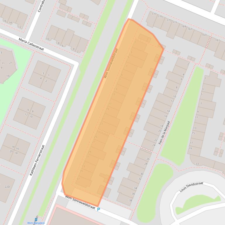 Kaart van postcodegebied 1311LG.