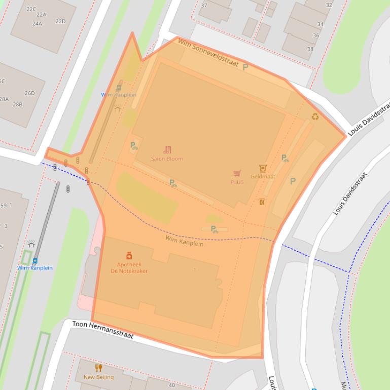 Kaart van postcodegebied 1311LH.