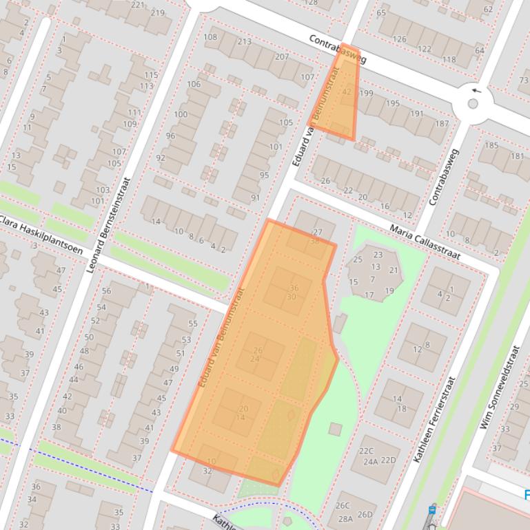 Kaart van postcodegebied 1311LL.