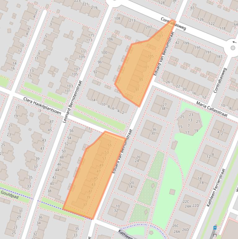 Kaart van postcodegebied 1311LM.