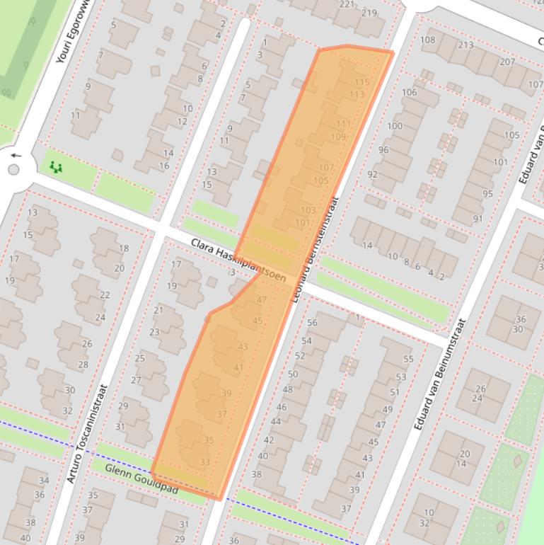 Kaart van postcodegebied 1311LN.