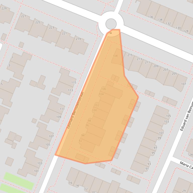 Kaart van postcodegebied 1311LP.