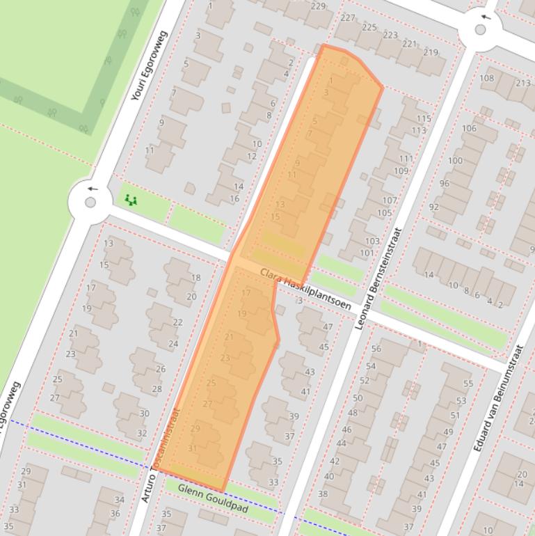 Kaart van postcodegebied 1311LR.