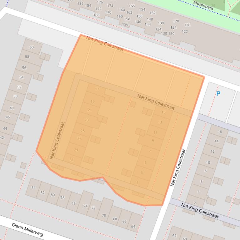 Kaart van postcodegebied 1311PA.