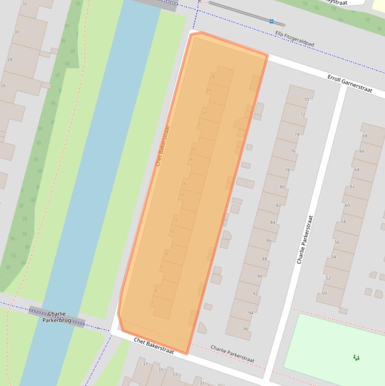 Kaart van postcodegebied 1311PE.