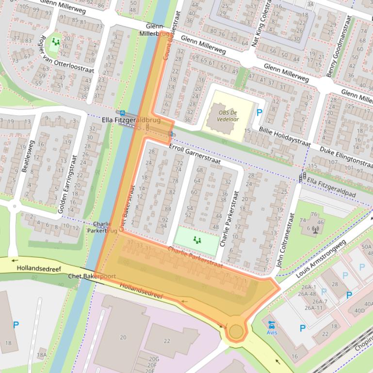 Kaart van postcodegebied 1311PG.
