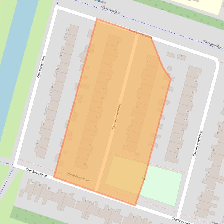 Kaart van postcodegebied 1311PJ.