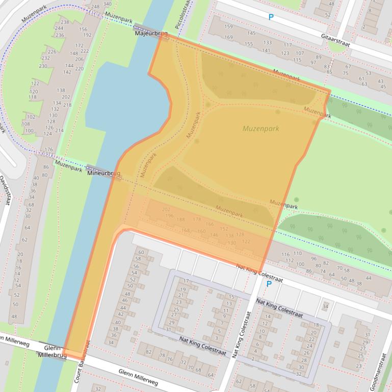 Kaart van postcodegebied 1311PL.