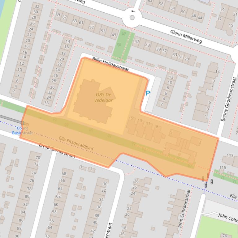 Kaart van postcodegebied 1311PN.