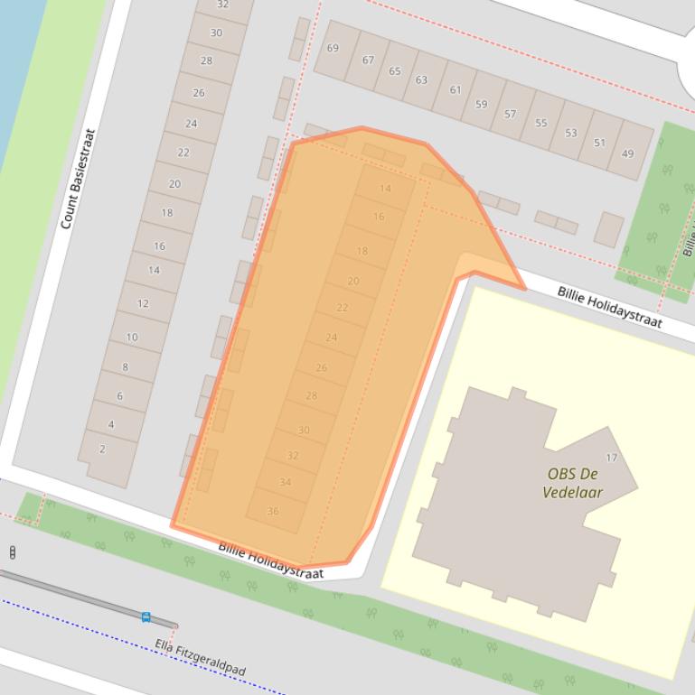 Kaart van postcodegebied 1311PR.