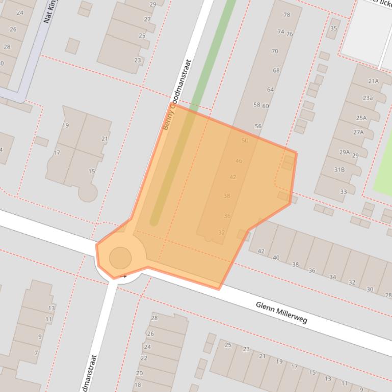 Kaart van postcodegebied 1311RA.