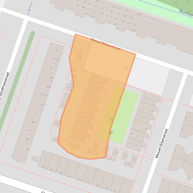 Kaart van postcodegebied 1311RE.