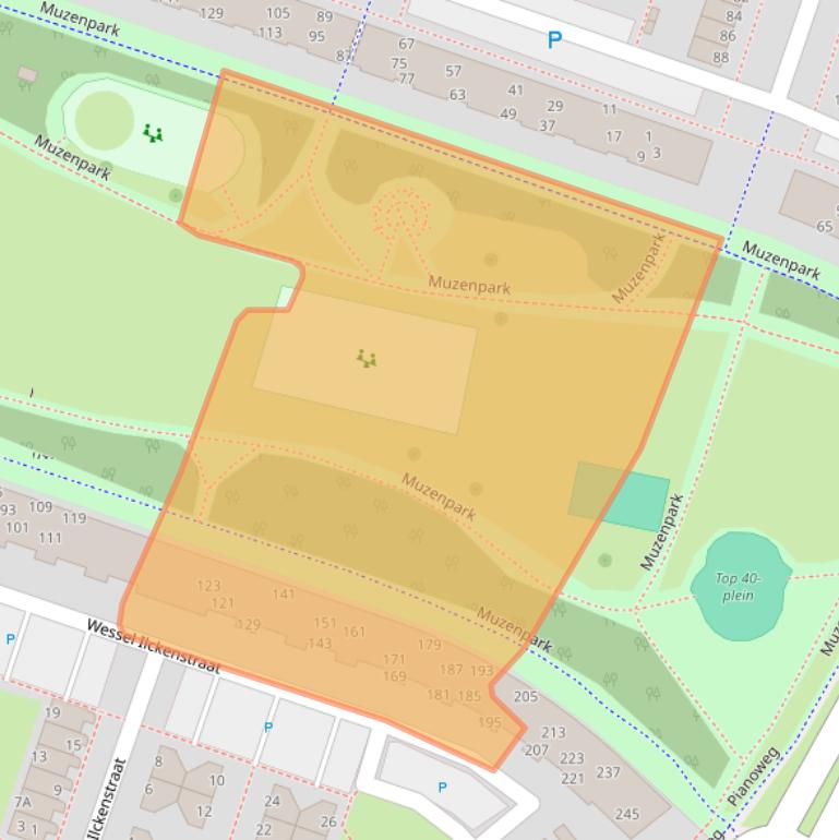 Kaart van postcodegebied 1311RM.