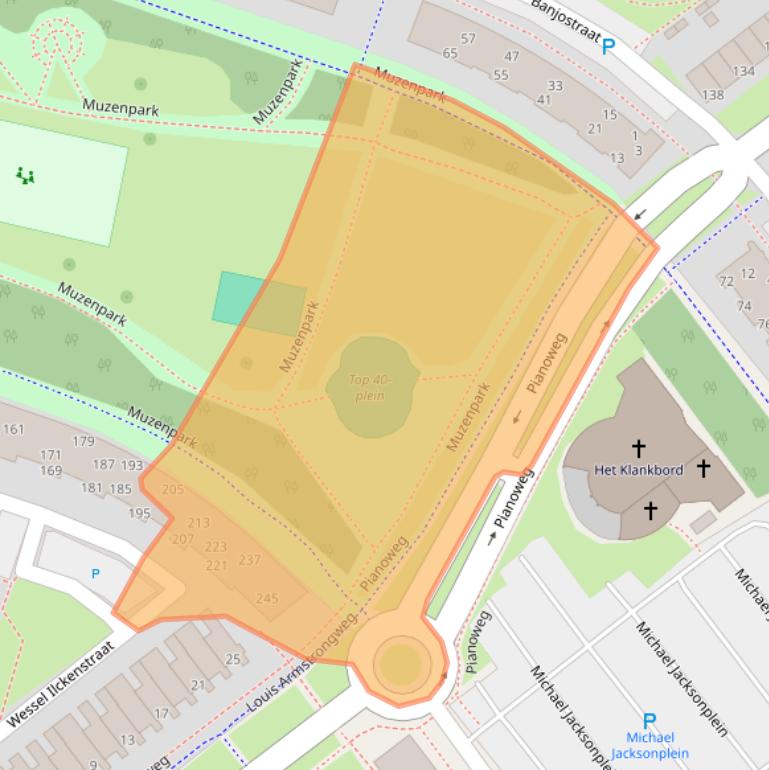 Kaart van postcodegebied 1311RR.