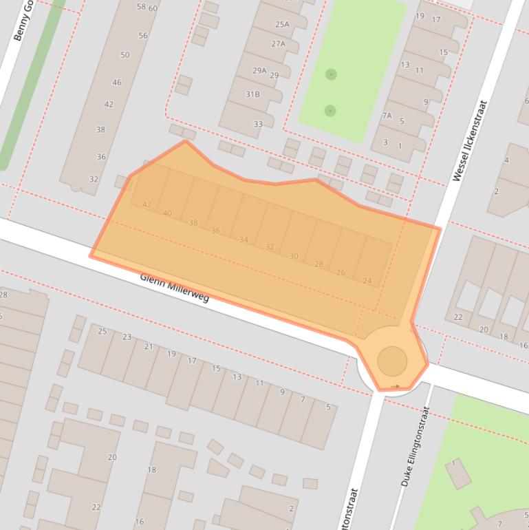 Kaart van postcodegebied 1311RT.