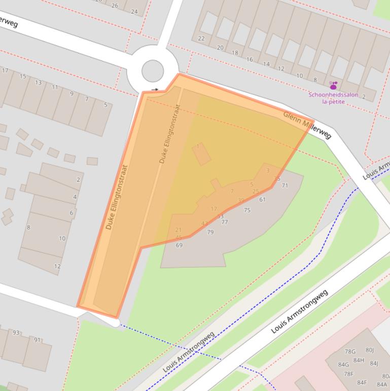 Kaart van postcodegebied 1311RX.