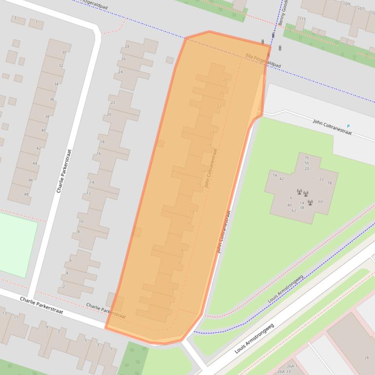 Kaart van postcodegebied 1311SH.