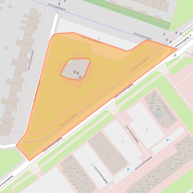 Kaart van postcodegebied 1311SK.