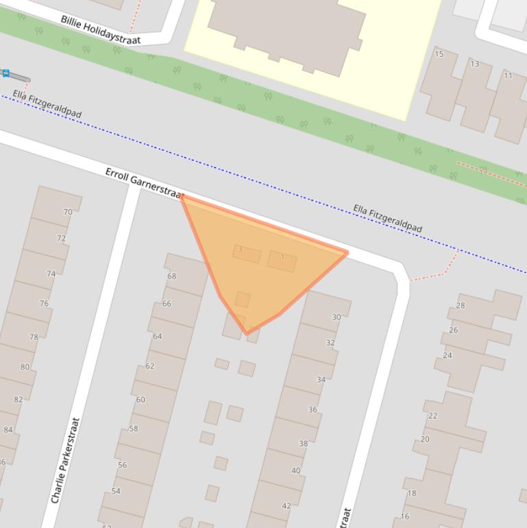 Kaart van postcodegebied 1311SM.