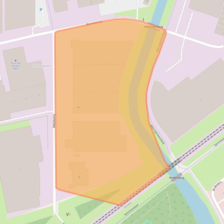 Kaart van postcodegebied 1311XE.