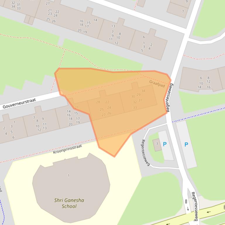 Kaart van postcodegebied 1312AE.