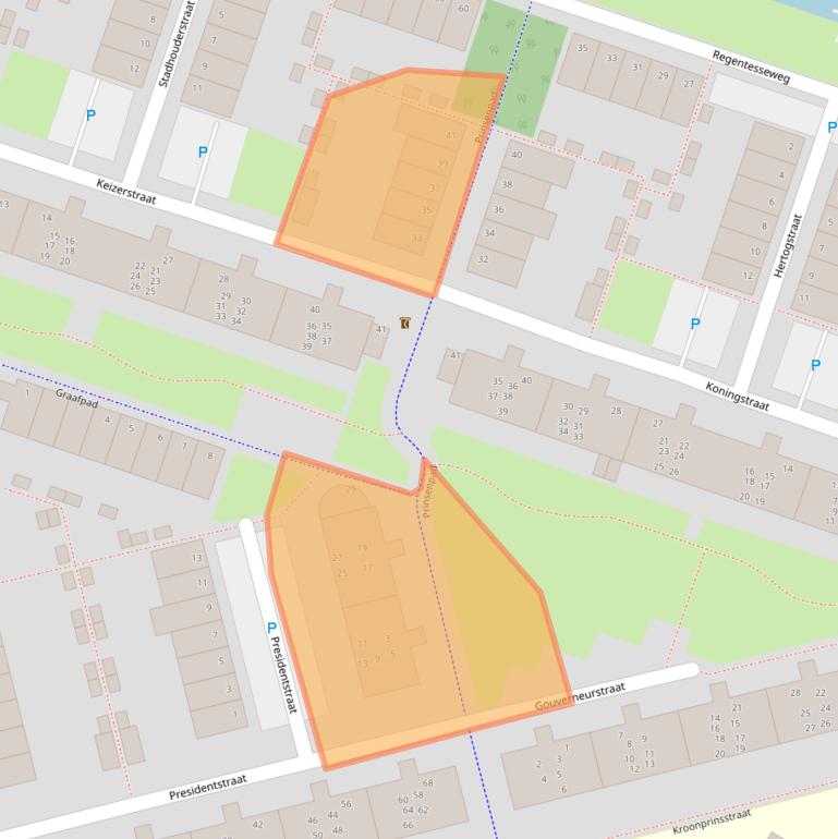 Kaart van postcodegebied 1312AL.