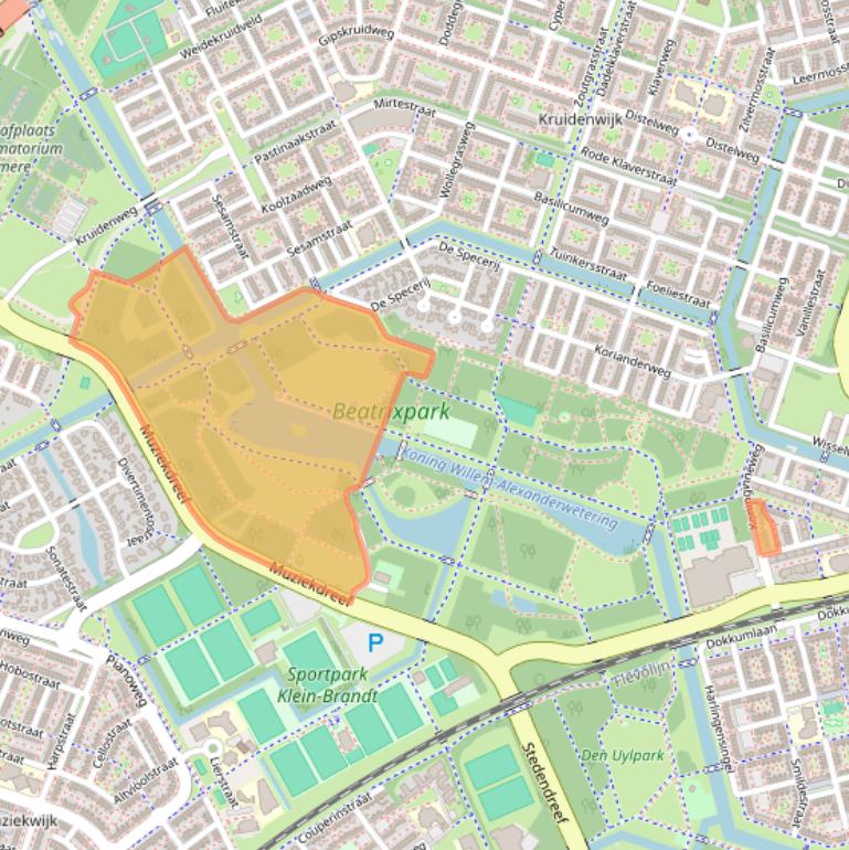 Kaart van postcodegebied 1312AZ.