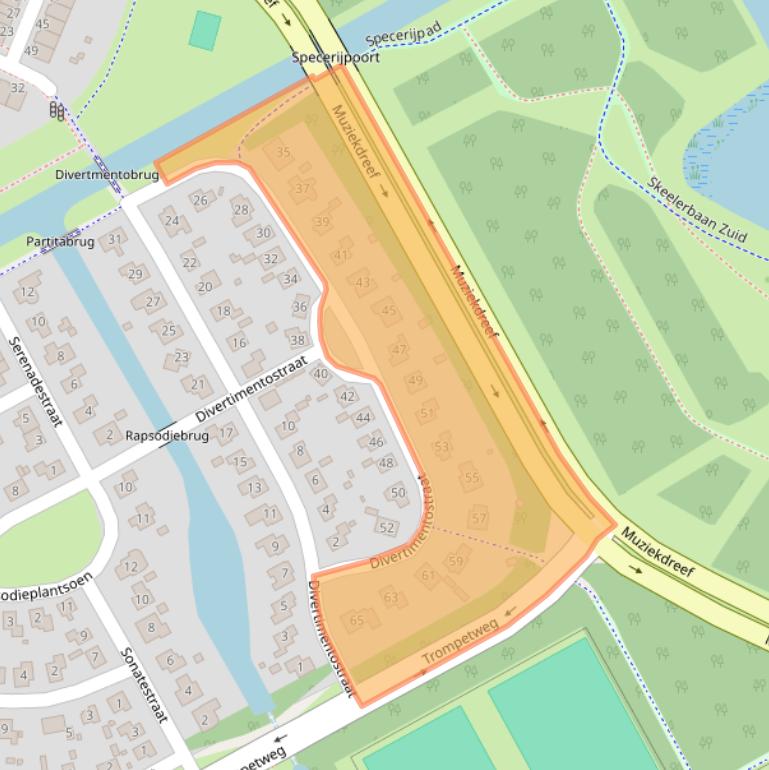 Kaart van postcodegebied 1312EB.