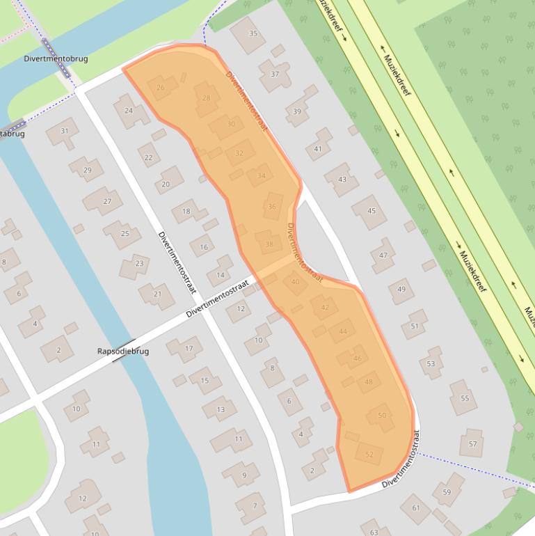 Kaart van postcodegebied 1312EE.