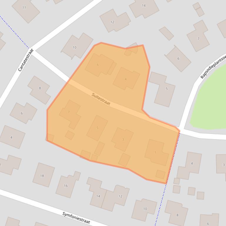 Kaart van postcodegebied 1312EN.