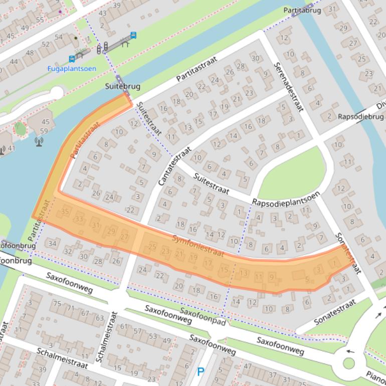 Kaart van postcodegebied 1312ET.