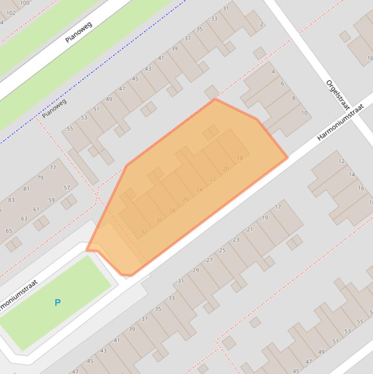 Kaart van postcodegebied 1312HP.