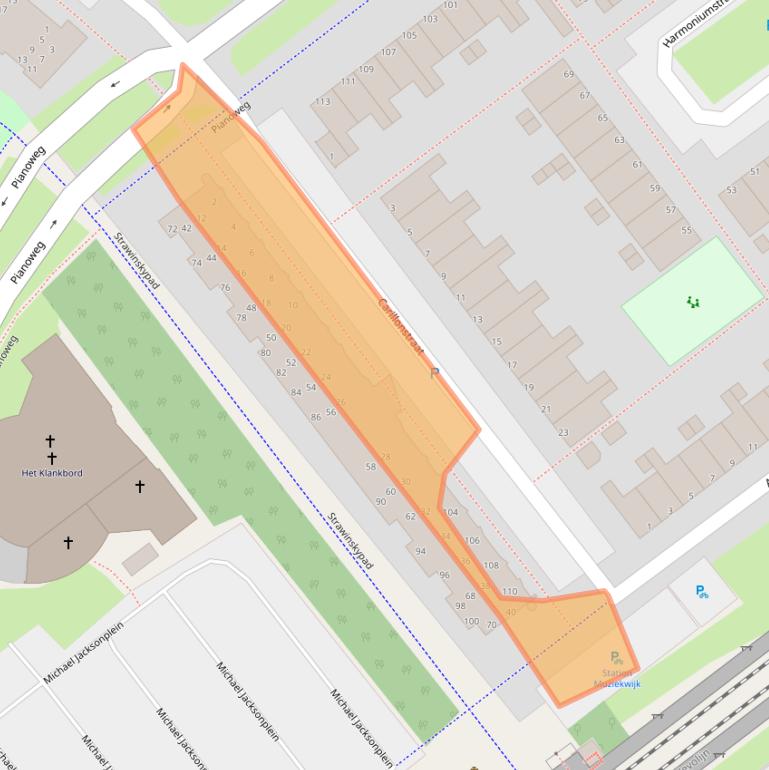 Kaart van postcodegebied 1312HS.