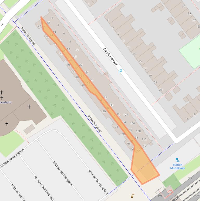 Kaart van postcodegebied 1312HT.