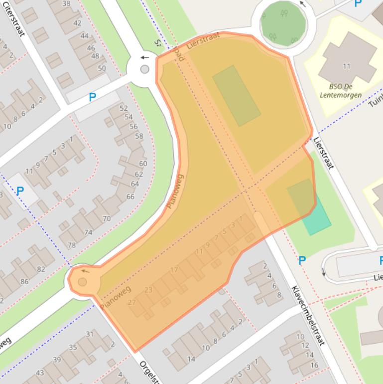 Kaart van postcodegebied 1312HX.