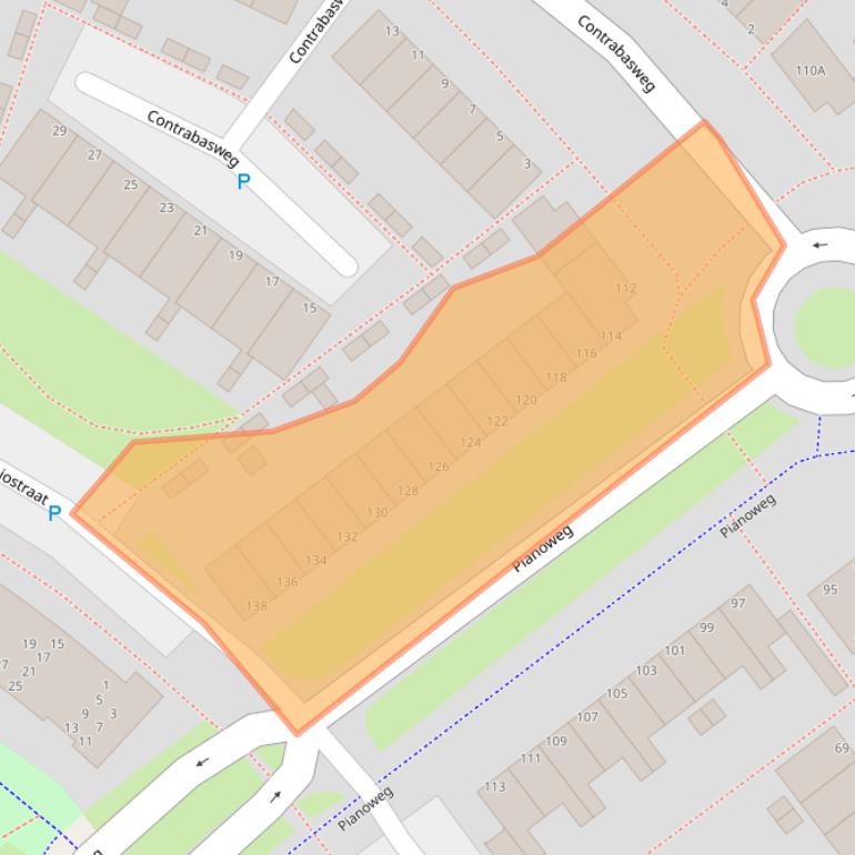 Kaart van postcodegebied 1312JK.