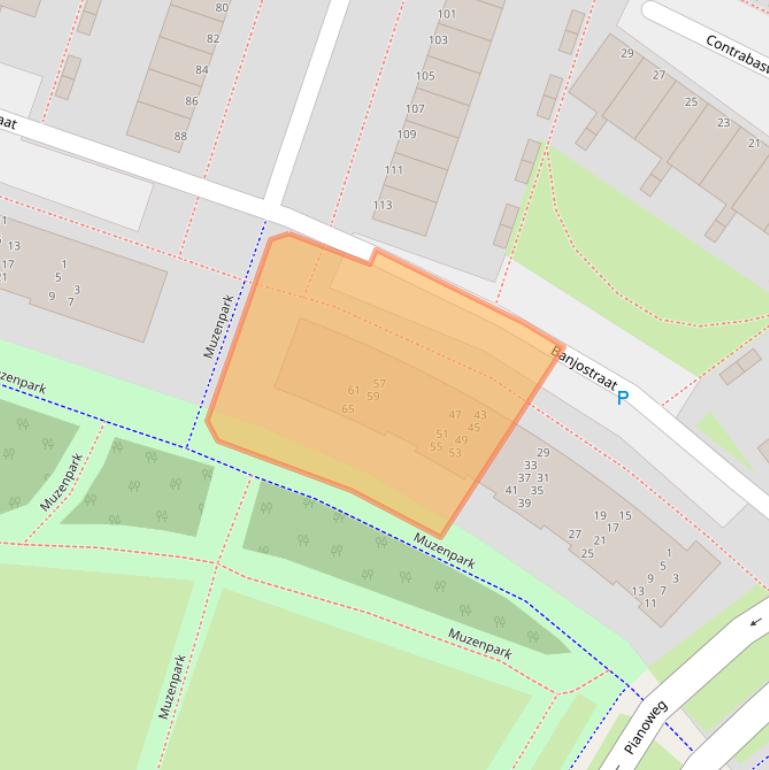 Kaart van postcodegebied 1312KB.