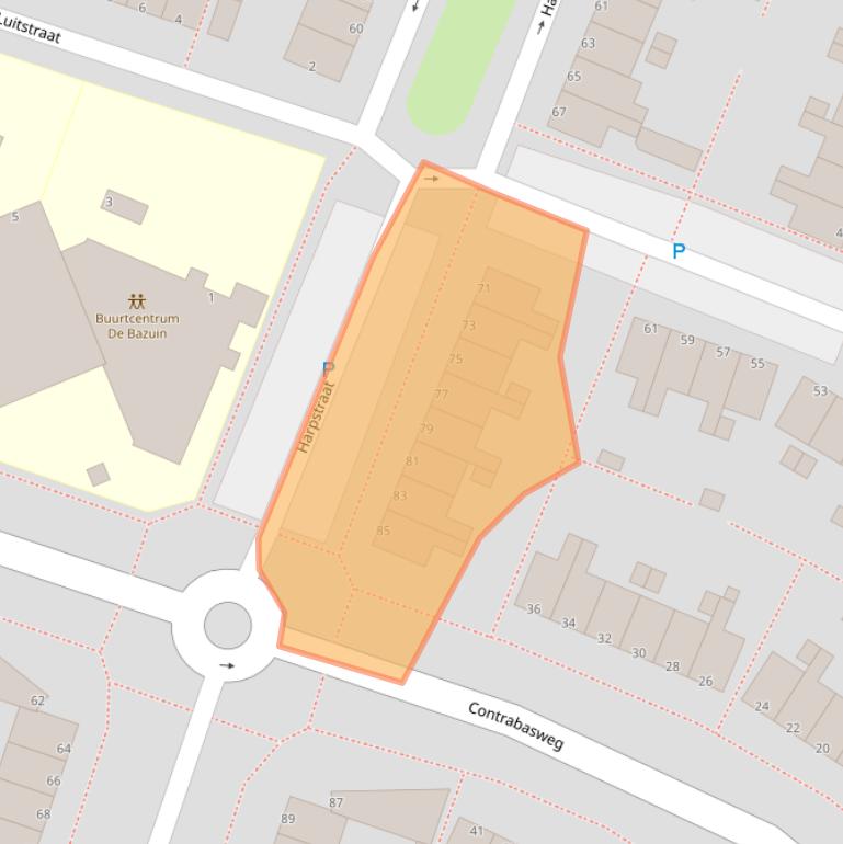 Kaart van postcodegebied 1312KH.