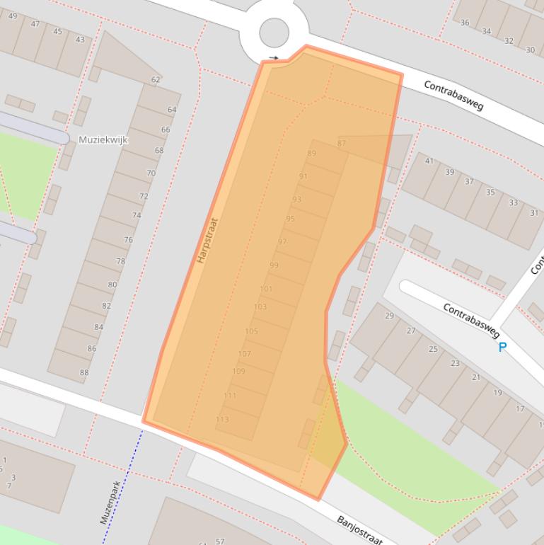 Kaart van postcodegebied 1312KJ.